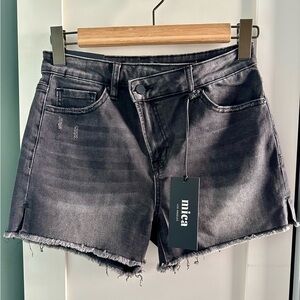 Mica Denim Black Cut off Shorts Size Small NWT